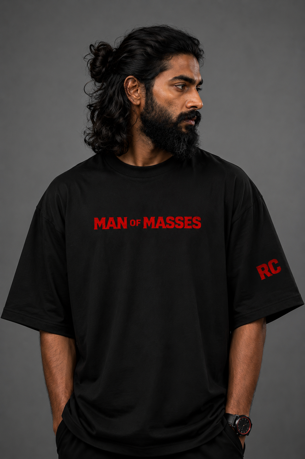 MAN OF MASSES Premium Oversized T-Shirt | 240 GSM French Terry Cotton