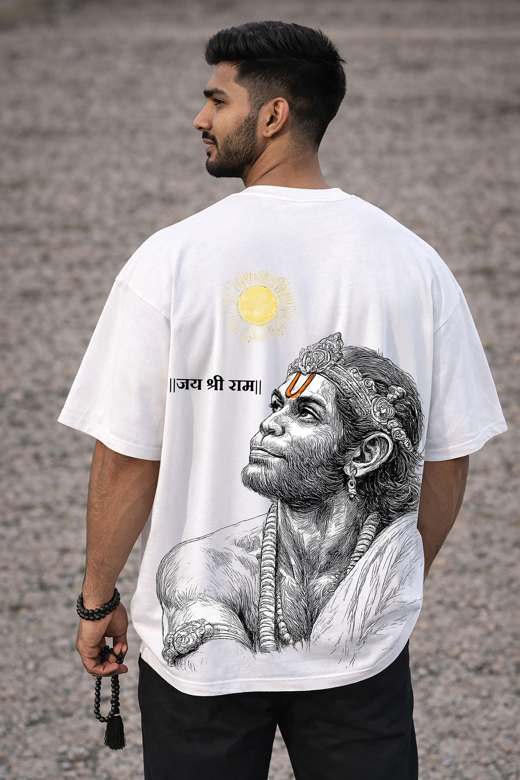 Jai Shri Ram – Hanuman Divine Strength Oversized Tee