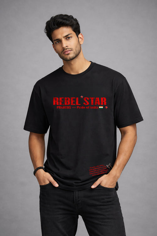 Rebel Star Prabhas Graphic Tee – 240 GSM Cotton
