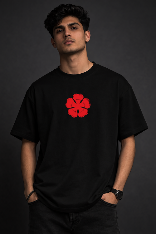 BLACK DIVIDER – 240 GSM French Terry Oversized Tee