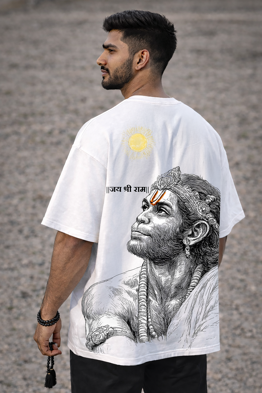 Jai Shri Ram – Hanuman Divine Strength Oversized Tee