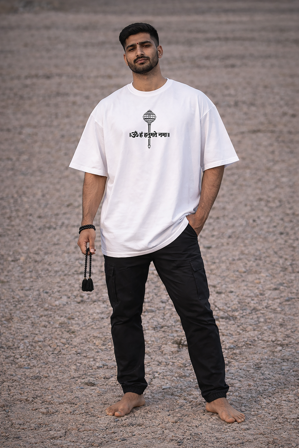 Jai Shri Ram – Hanuman Divine Strength Oversized Tee