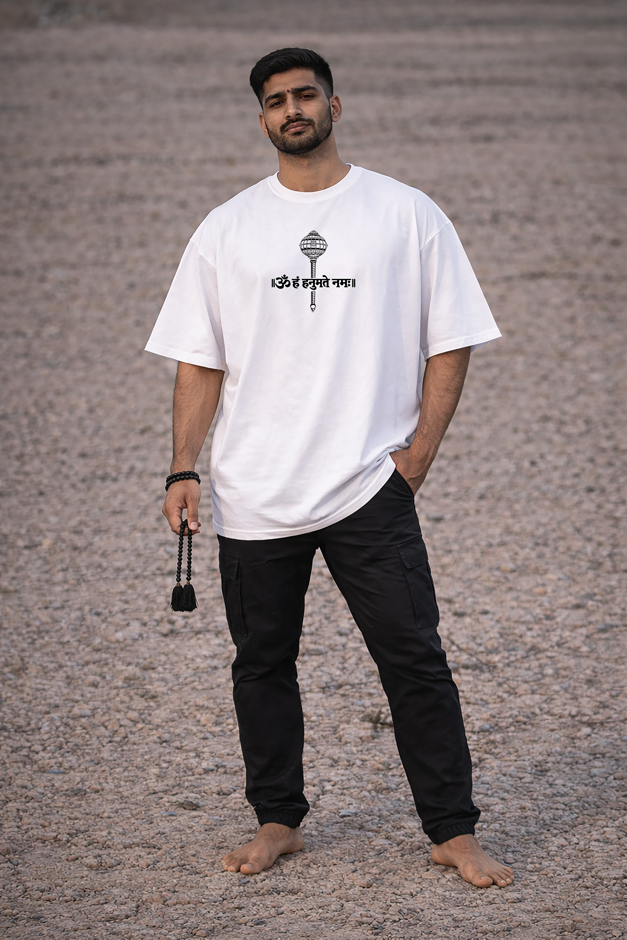 Jai Shri Ram – Hanuman Divine Strength Oversized Tee