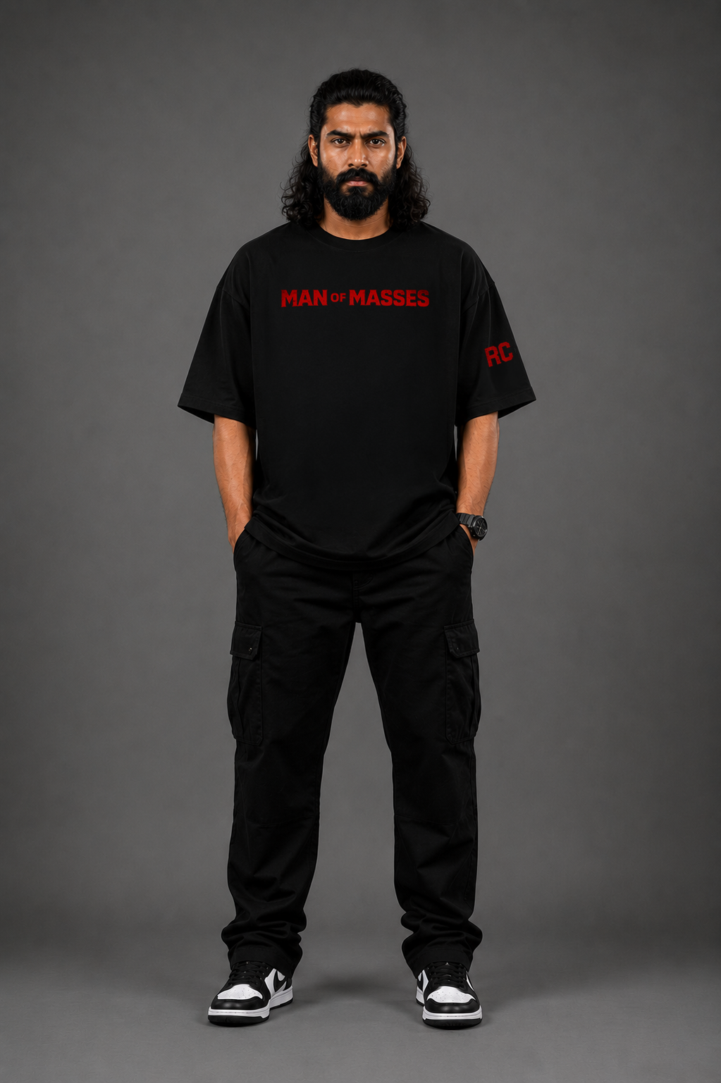 MAN OF MASSES Premium Oversized T-Shirt | 240 GSM French Terry Cotton