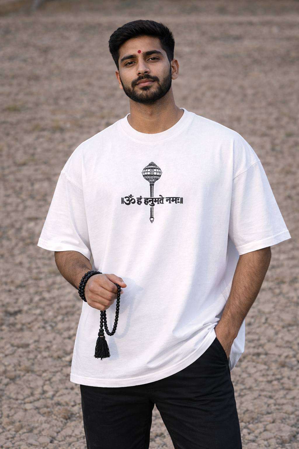 Jai Shri Ram – Hanuman Divine Strength Oversized Tee